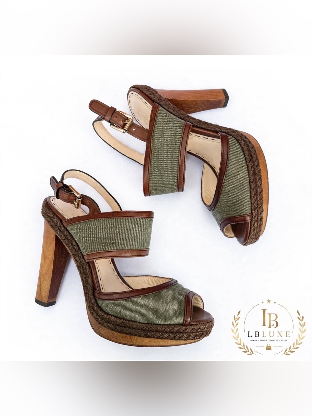 Coach Daria Platform Sandal Heels Women's Size 6.5